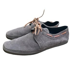 Bed Stu  Men’s  Brown Gray Suede Moccasin  Loafer Shoes Size 9.5